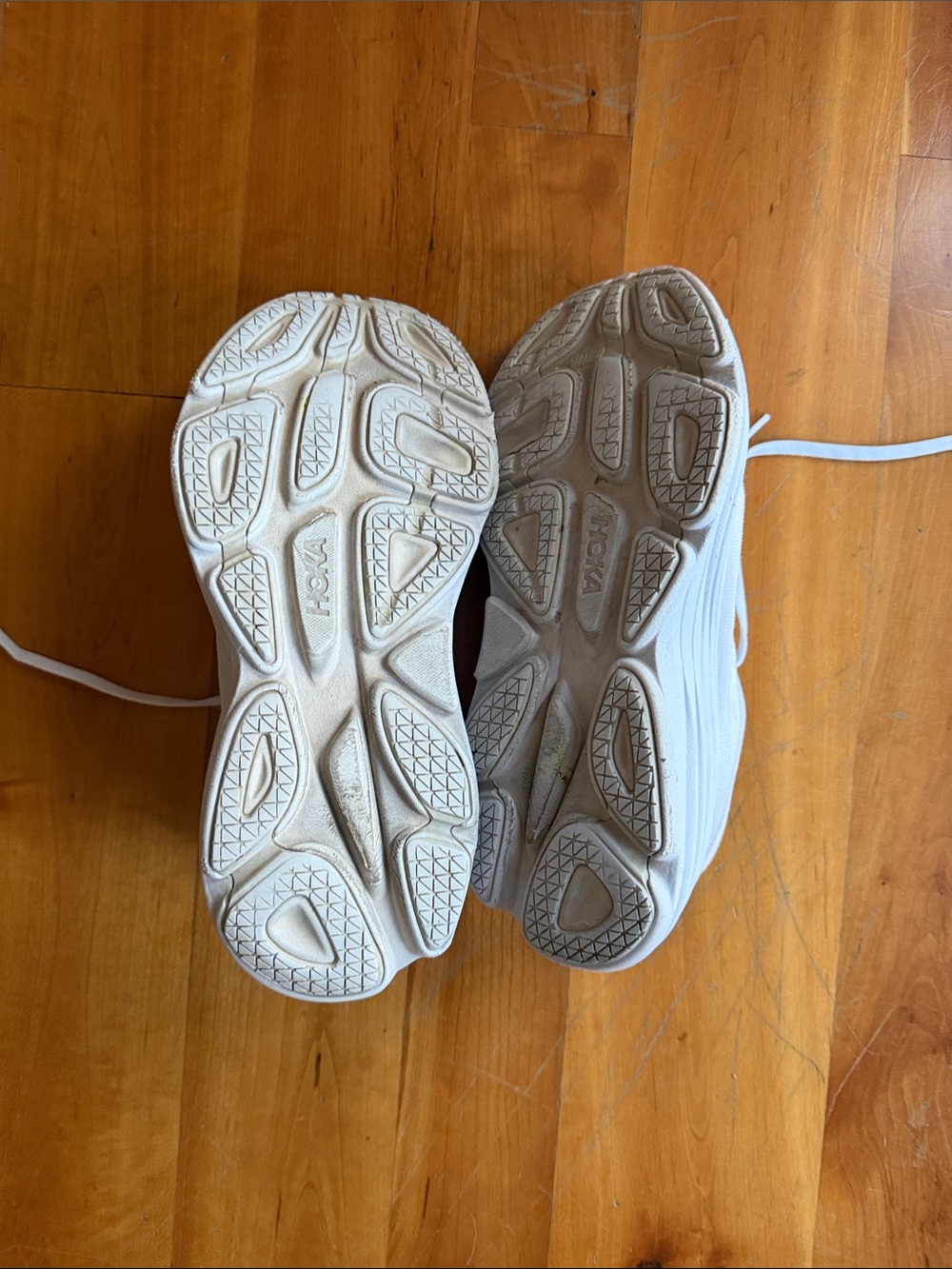 Hoka Bondi 8 White Cushioned Running Sneakers - Picture 6 of 13